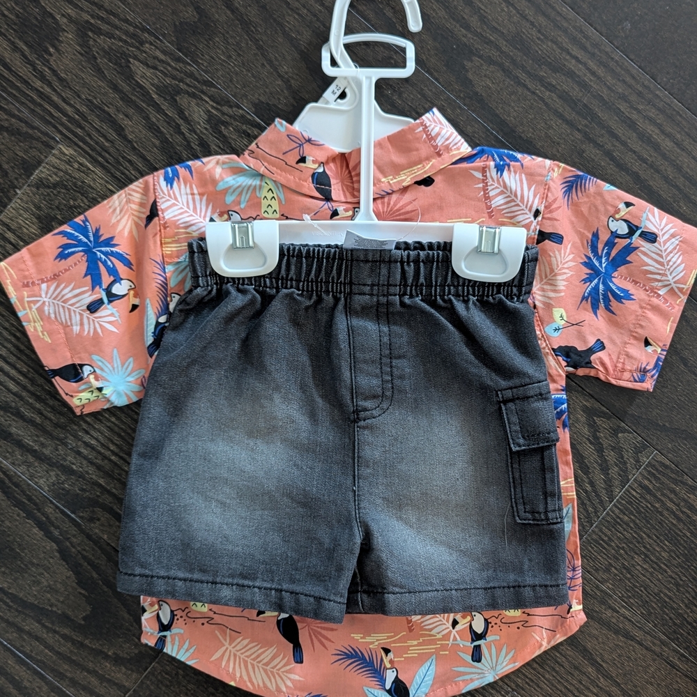2/$35 Mick Mack LTD Baby Boy 2-Piece Outfit • 12 Months • Cotton